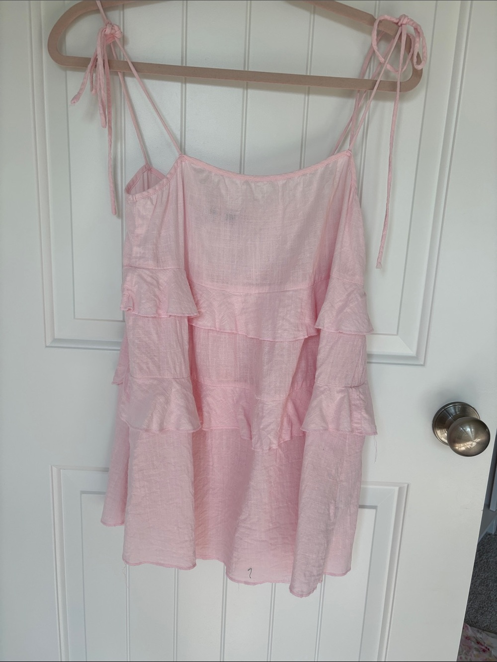Edikted Pink Ruffle Tiered Sundress